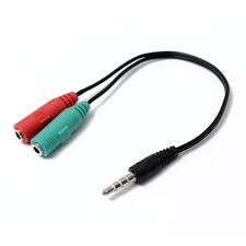 Microphone Audio Converter Y Splitter Cable Adattatore Plug Jack